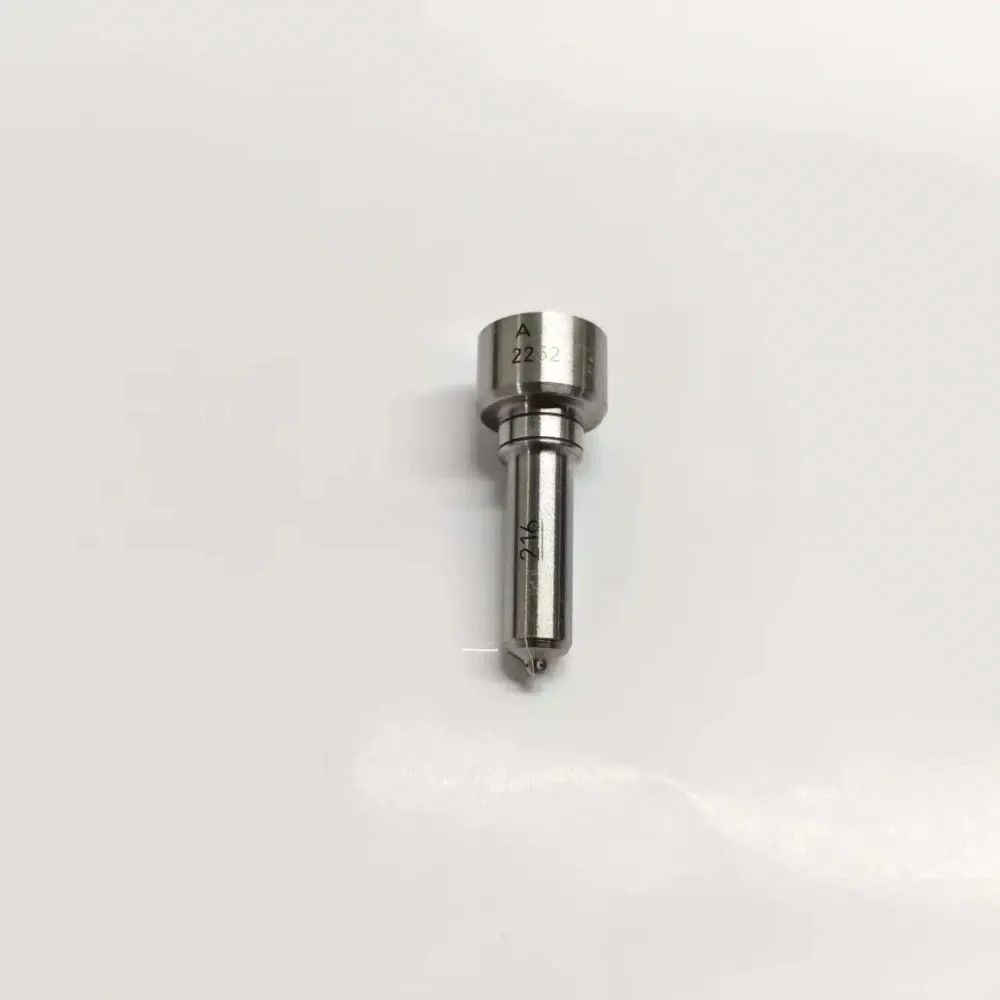 Vertical view of the L216PBC electronic unit injector nozzle showing the laser-engraved identification code 216 on the precision metallic valve body.