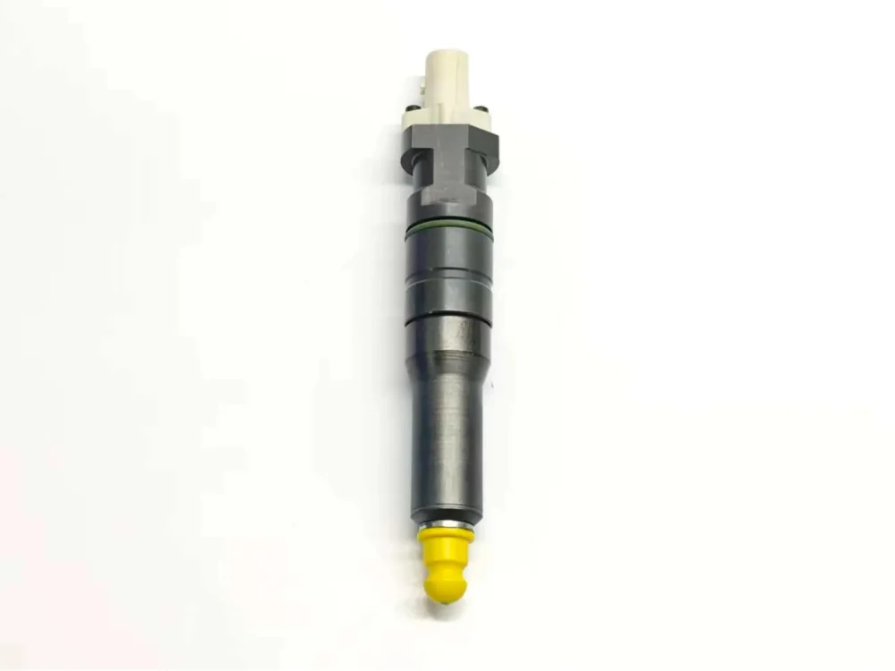 1DA00000-64-BEBU5A00000-EUP-Electronic-Unit-Pump-for-DAF-Trucks-Main-Image 1DA00000-64 BEBU5A00000 electronic unit pump (EUP) suitable for DAF trucks, matching OE numbers 1625753, 1668325, 2135456. Upright front view on a white background, highlighting body and yellow protective cap.