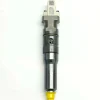 1FD03001-64-BEBJ1D03001-DAF-Truck-1974030-Smart-Injector-Main-Image 1FD03001-64 BEBJ1D03001 F2P smart injector suitable for DAF Trucks, matching OE number 1974030. Vertical layout showcasing full injector body, terminal head with connector block, green sealing ring, and yellow nozzle protection cap on white background.