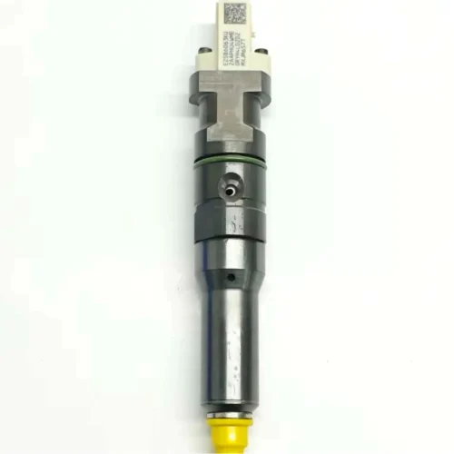 1FD03001-64-BEBJ1D03001-DAF-Truck-1974030-Smart-Injector-Main-Image 1FD03001-64 BEBJ1D03001 F2P smart injector suitable for DAF Trucks, matching OE number 1974030. Vertical layout showcasing full injector body, terminal head with connector block, green sealing ring, and yellow nozzle protection cap on white background.