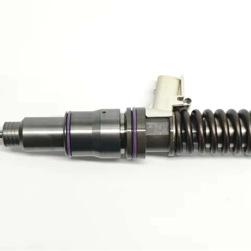 1FD14102-64-BEBE4D14102-Volvo-Truck-22339883-EUI-Injector-Main-Image 1FD14102-64 BEBE4D14102 electronic unit injector suitable for Volvo Trucks, matching OE number 22339883. Horizontal layout displaying full injector body with nozzle and heavy-duty spring on white background.