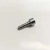 Angled view of the L216PBC diesel injector nozzle showing the smooth machined metallic body surface and specialized atomization spray tip.