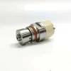 3-Hyundai-Caterpillar-EUI-Valve-7135-486-Angled-View Isometric angled side view of the 7135-486 electronic unit injector control valve assembly showing the side fluid ports and the threaded mid-section ring.