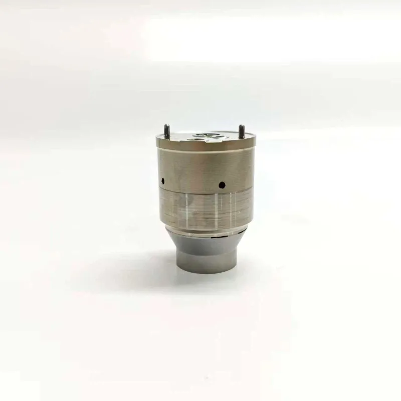 5-HRE384-Remanufactured-Series-Control-Valve-Inverted-View Inverted side profile layout of the unit injector valve component highlighting the smooth metallic outer housing surface and fluid control orifices.