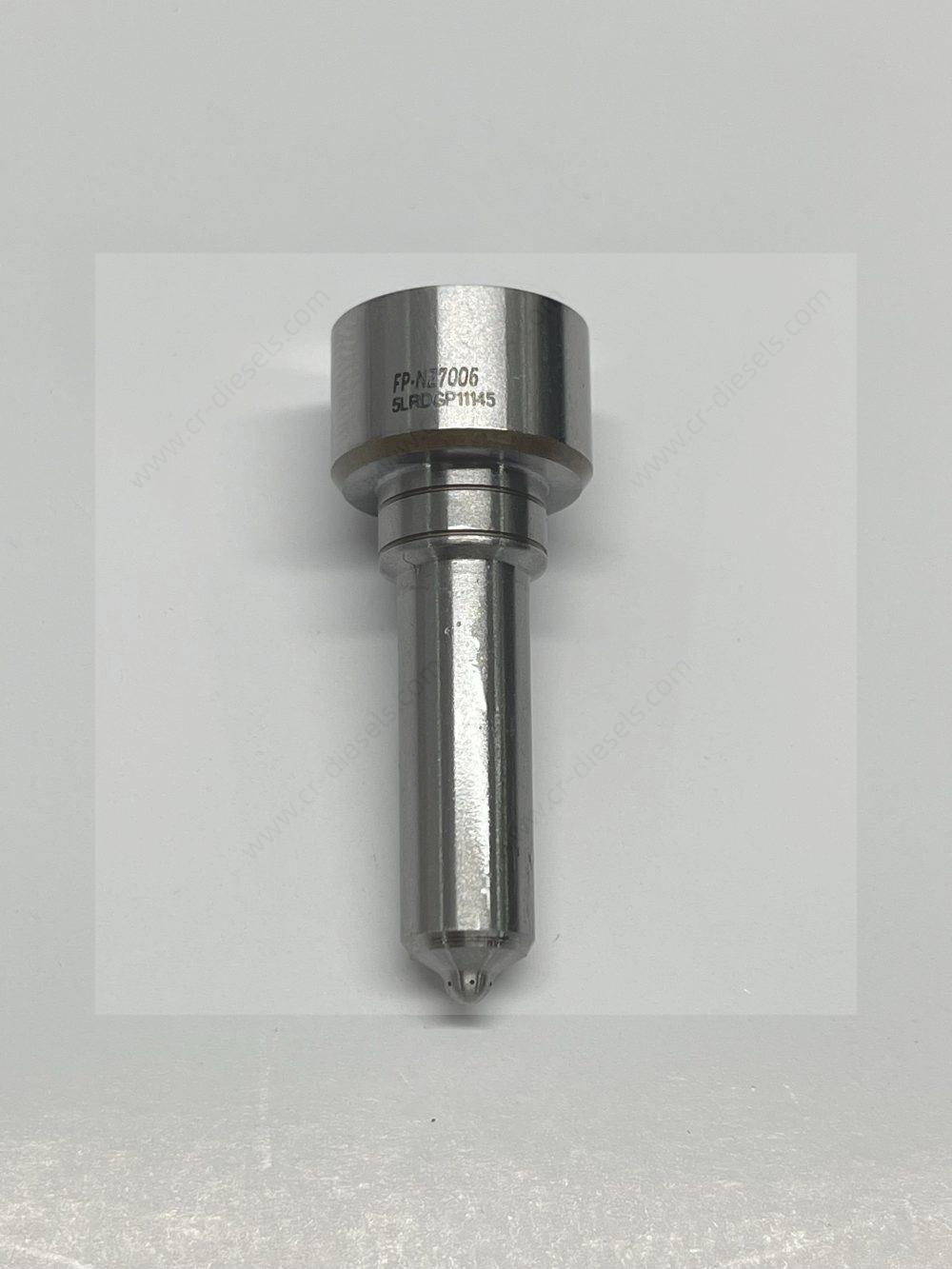 dlw-nozzle-nz7006-l322pbc-main Main image of DLW NZ7006 diesel injector nozzle, showing laser engraved part number FP-NZ7006 and batch code.