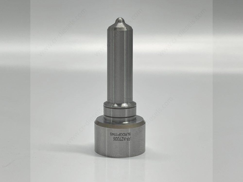 dlw-nozzle-nz7006-l322pbc-nozzle-vertical Vertical shot of DLW NZ7006 fuel nozzle body showing polished steel finish and lower body laser engraving.