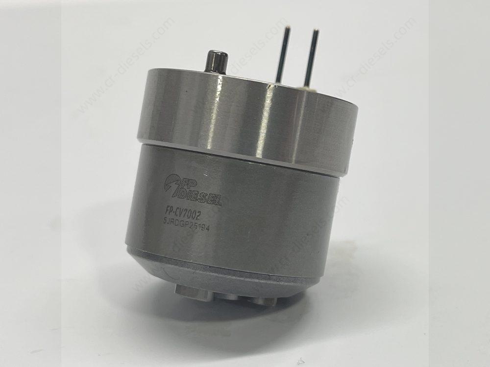 dlw-valve-cv7002-7206-0379-angled-view Angled side view of DLW CV7002 unit injector control valve, showcasing precision-machined steel body.