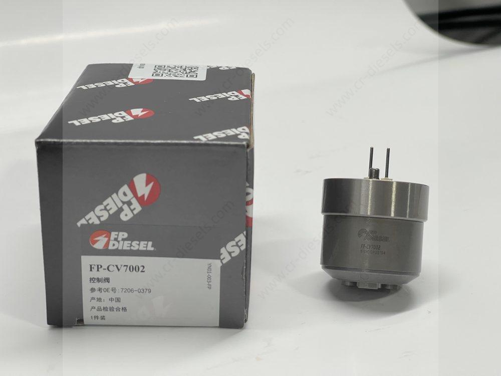 dlw-valve-cv7002-7206-0379-with-packaging DLW CV7002 EUI control valve alongside its branded packaging box displaying cross-reference OE 7206-0379.