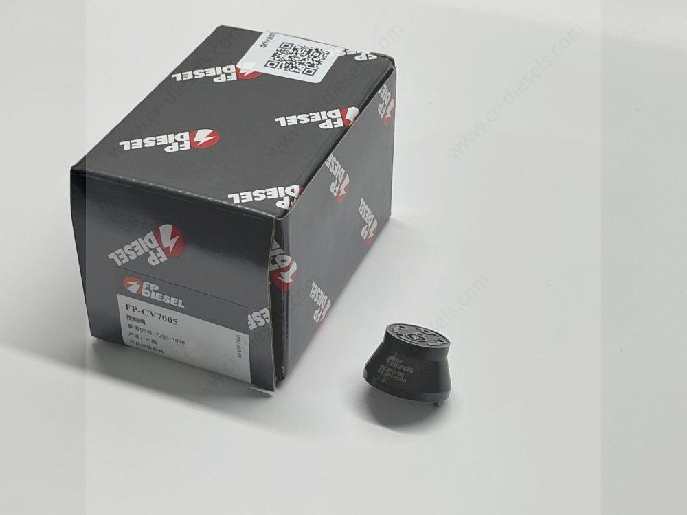 dlw-valve-cv7005-7206-1010-packaging-side Side perspective view of DLW CV7005 control valve with its branded cardboard box.