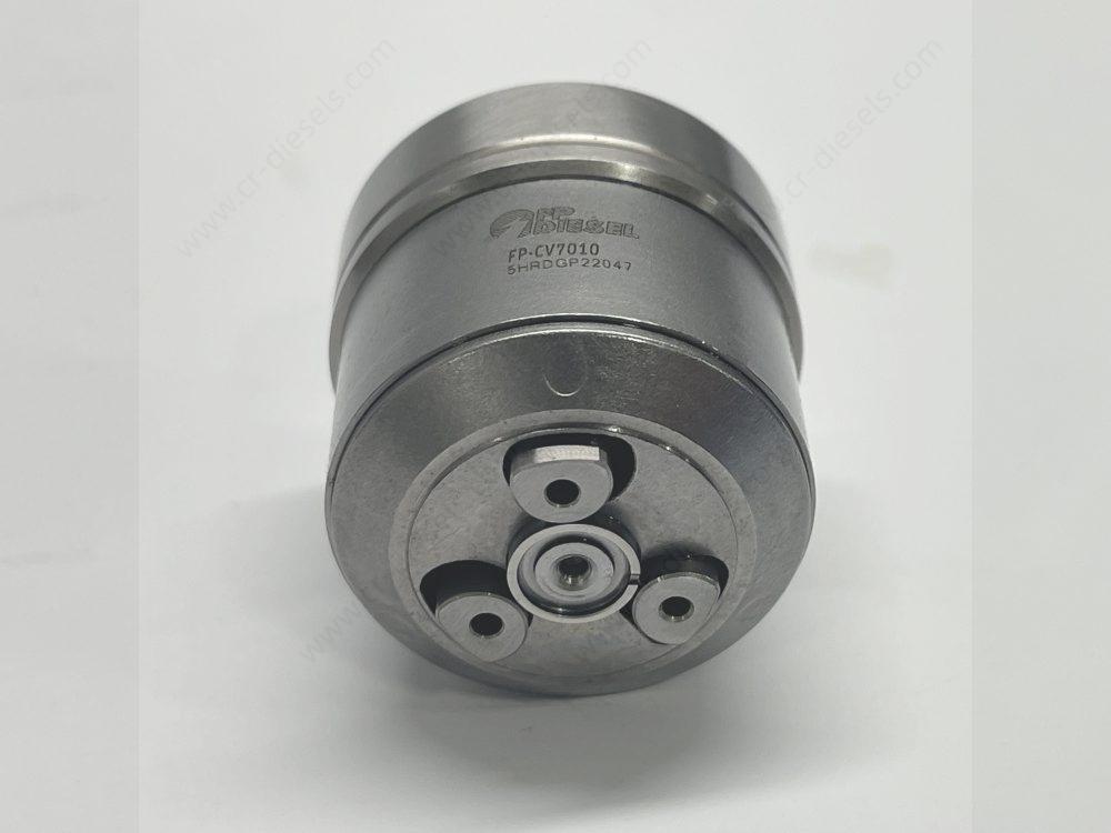 Detailed macro view of DLW CV7010 valve bottom surface, showcasing high-precision internal flow chambers.