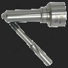 fp-diesel-nz7003-l215pbc-nozzle-needle-detail-view Detailed close-up view of FP DIESEL NZ7003 L215PBC nozzle body and internal needle valve against a black background.